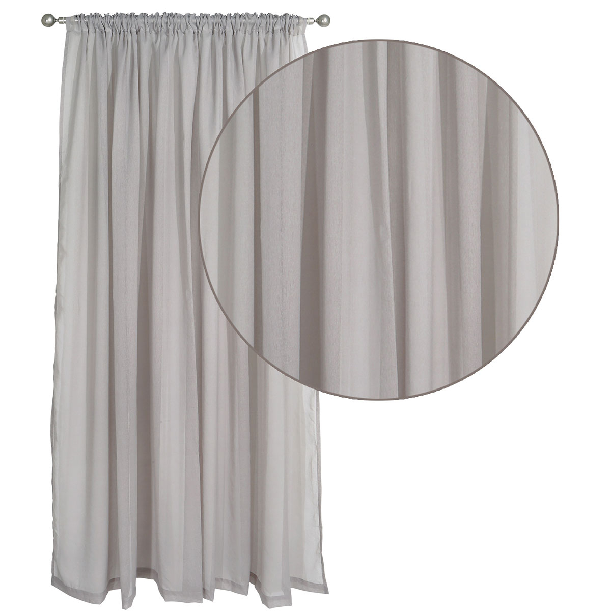 Κουρτίνα (300X270) με Τρέσα Das Home Organza 2196 Grey Κουρτίνες Σαλονιού Spitishop