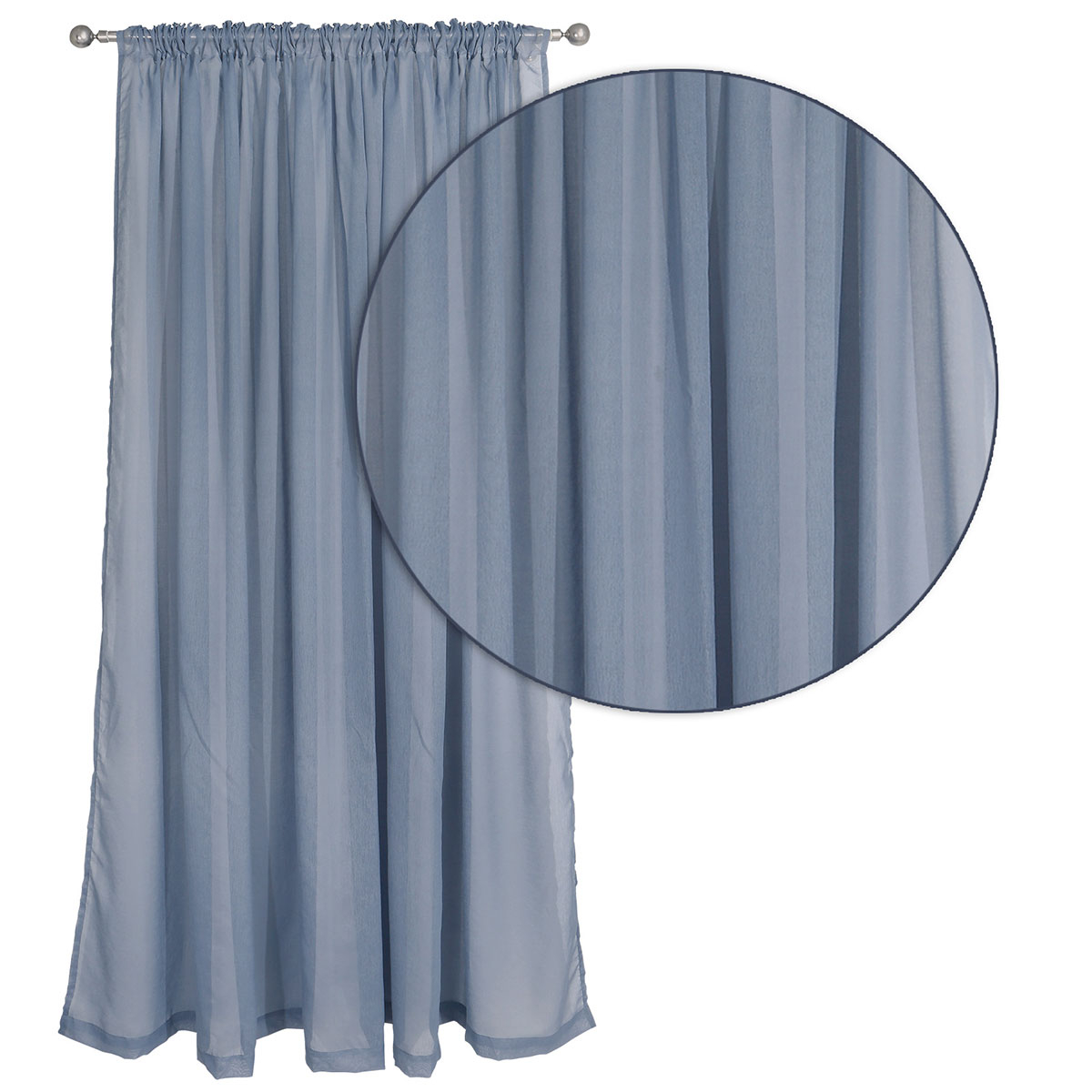Κουρτίνα (300X270) με Τρέσα Das Home Organza 2199 Blue Κουρτίνες Σαλονιού Spitishop
