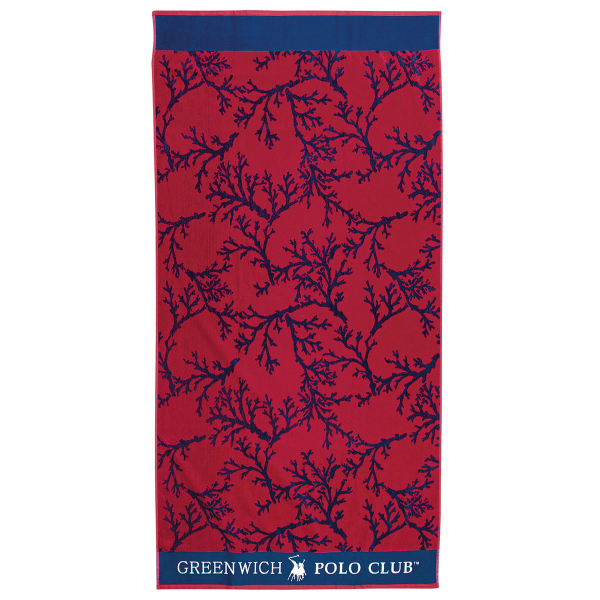 Πετσέτα Θαλάσσης (90x170) Greenwich Polo Club 3651 Bordo/Blue