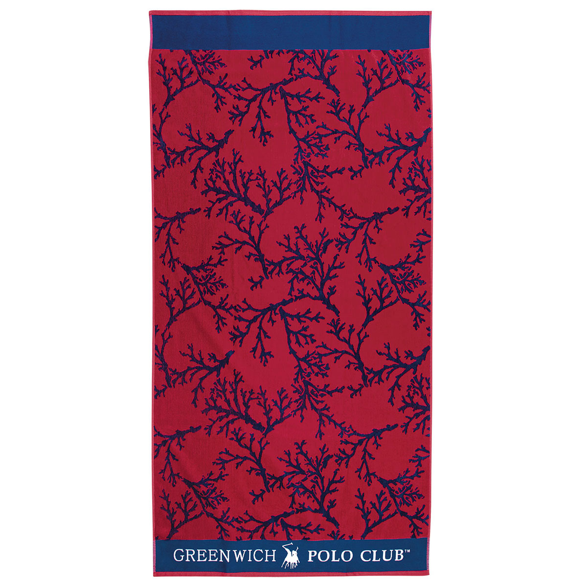 Πετσέτα Θαλάσσης (90×170) Greenwich Polo Club 3651 Bordo/Blue