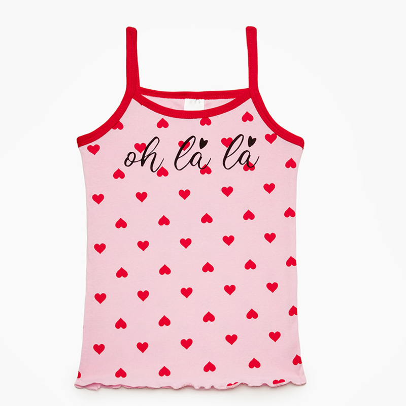 Φανελάκι Παιδικό Αμάνικο Minervakia Oh La La 42178-128 Ροζ