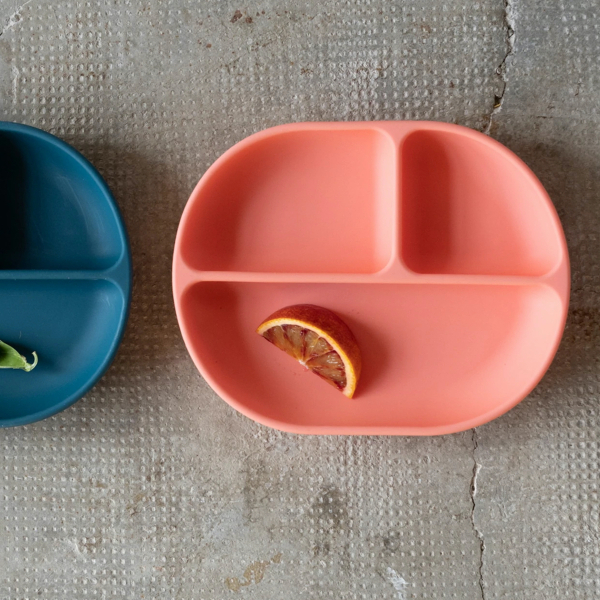 Πιάτο Σιλικόνης Με Χωρίσματα Ekobo Κοραλί ΕΚΒ89936