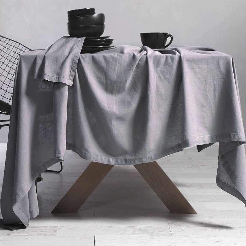 Τραπεζομάντηλο (150x250) Nef-Nef Homeware Cotton Linen Silver