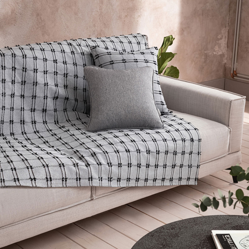 Ριχτάρι Πολυθρόνας (180x180) Gofis Home Celtic Black Coal 377/14