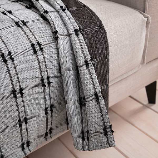 Ριχτάρι Πολυθρόνας (180x180) Gofis Home Celtic Black Coal 377/14