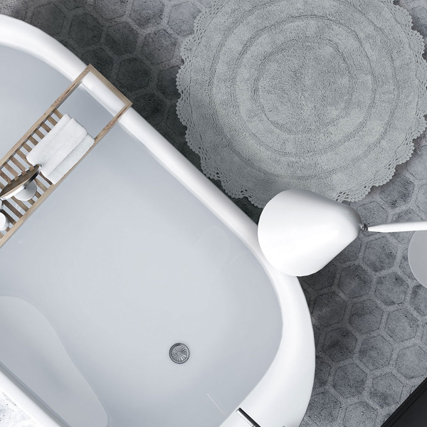 Πατάκι Μπάνιου (Φ60) Das Home Bathmats Colours 0632 Grey