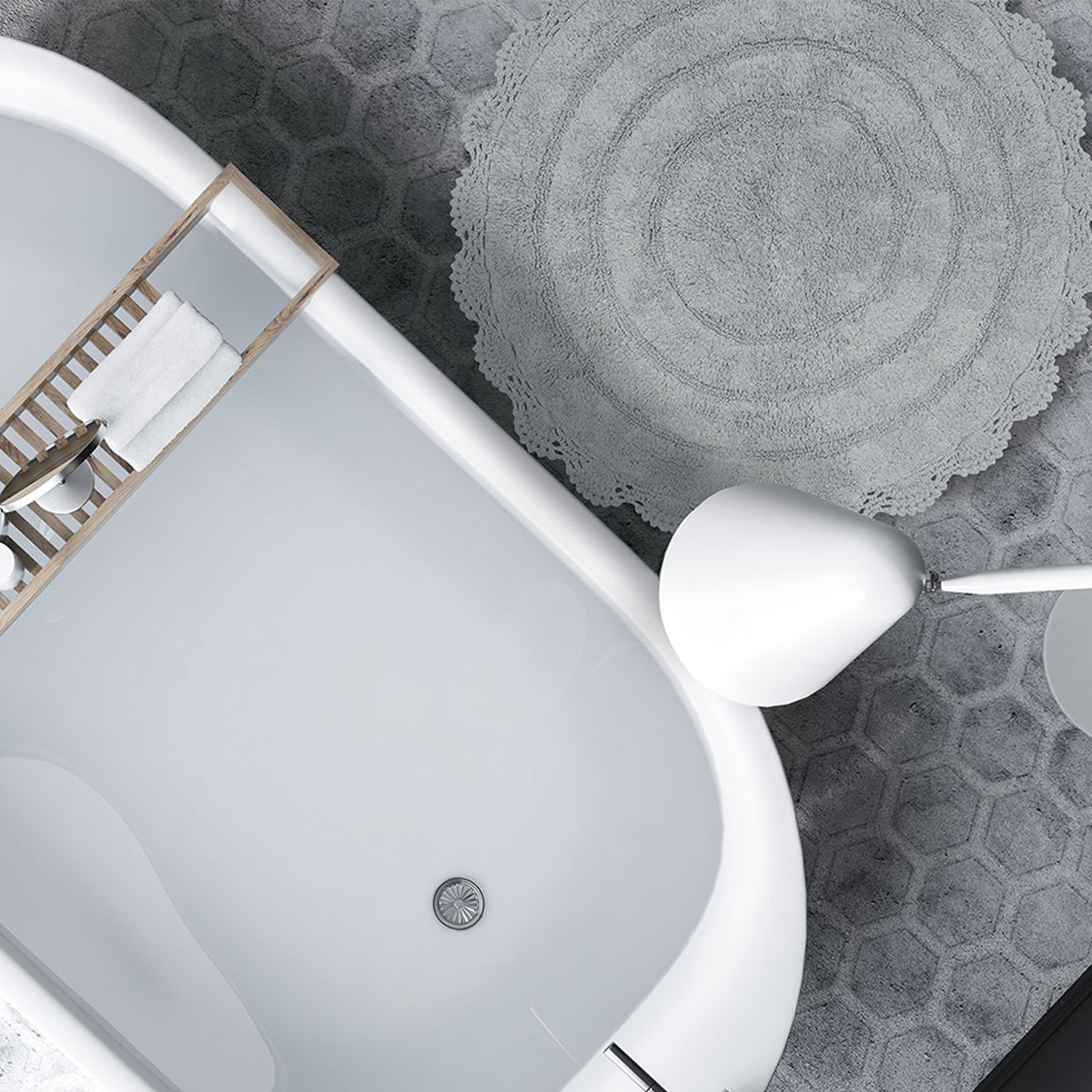 Πατάκι Μπάνιου (Φ60) Das Home Bathmats Colours 0632 Grey Μπάνιο Πατάκια Spitishop