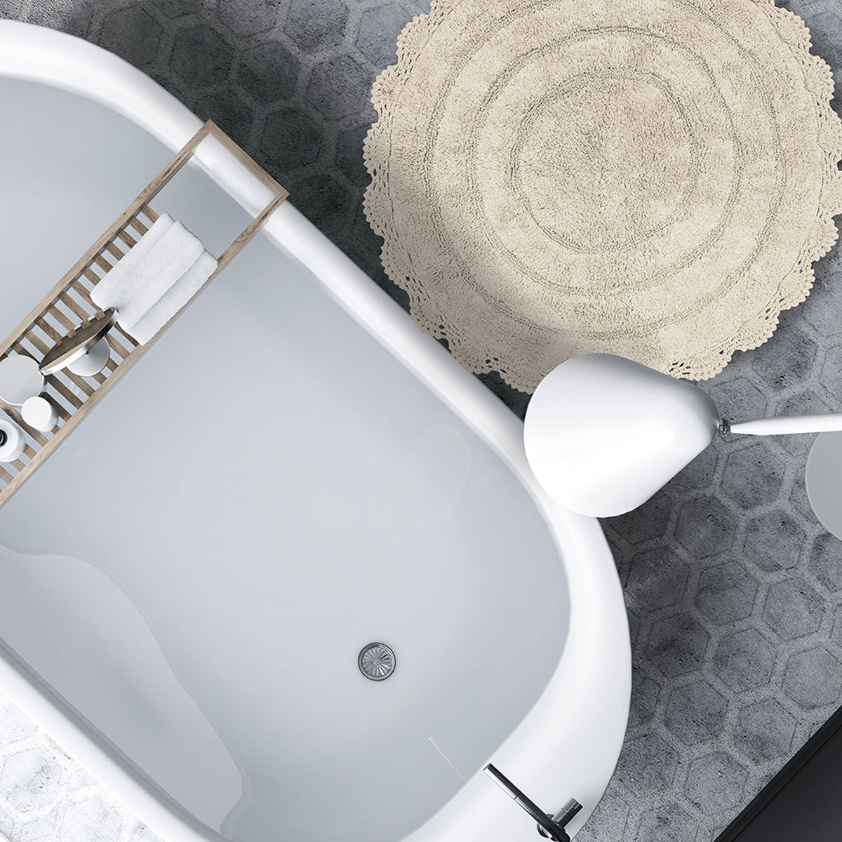 Πατάκι Μπάνιου (Φ60) Das Home Bathmats Colours 0633 Ecru Μπάνιο Πατάκια Spitishop
