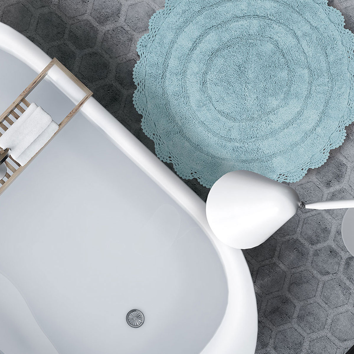 Πατάκι Μπάνιου (Φ60) Das Home Bathmats Colours 0635 Ciel Μπάνιο Πατάκια Spitishop