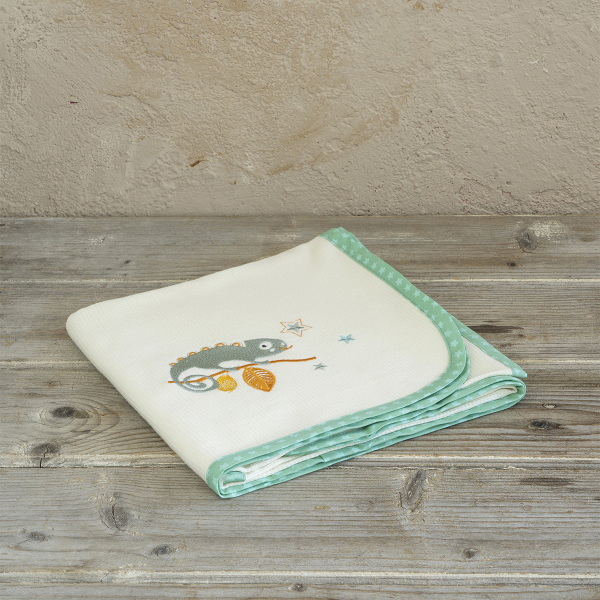 Κουβέρτα Πικέ Κούνιας (110x140) Nima Baby Cute Chameleon