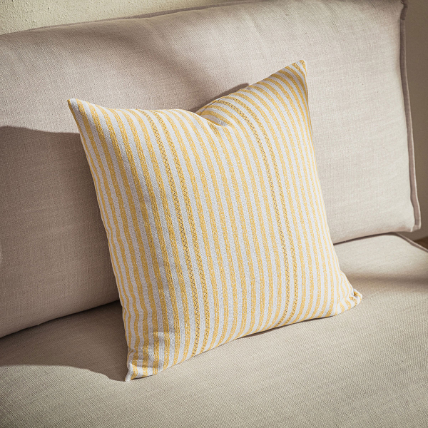 Διακοσμητική Μαξιλαροθήκη (50x50) Gofis Home Lined Sun Yellow 390/10