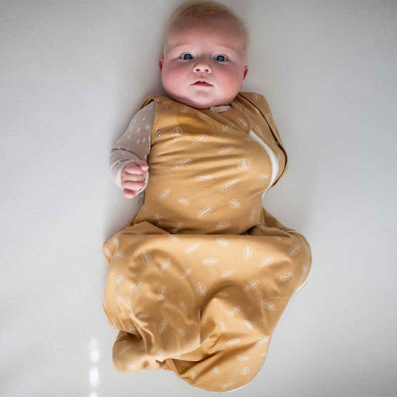 Καλοκαιρινός Υπνόσακος - Πάνα Φασκιώματος (0-3 μηνών) Gro Company Swaddle Bag Ochre Leaf