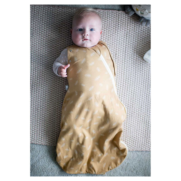 Καλοκαιρινός Υπνόσακος - Πάνα Φασκιώματος (0-3 μηνών) Gro Company Swaddle Bag Ochre Leaf