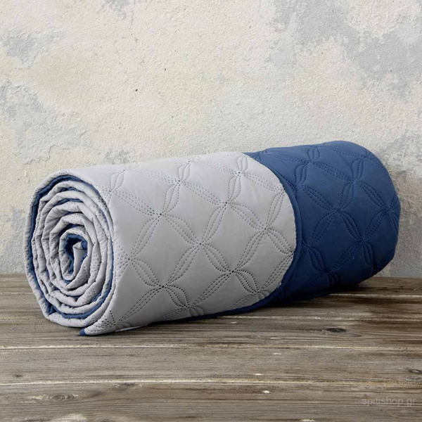 Κουβερλί Υπέρδιπλο (220x240) 2 Όψεων Nima Bed Linen Cuento Blue