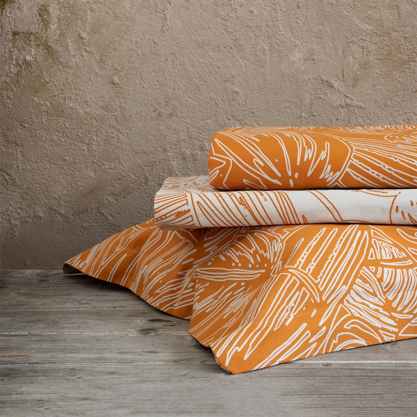 Σεντόνια Υπέρδιπλα (Σετ) Nima Bed Linen Arbust Deep Orange
