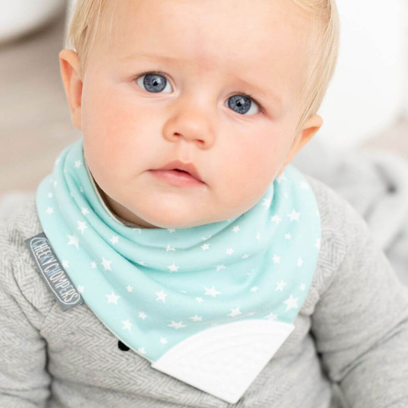 Σαλιάρα - Μπαντάνα Με Μασητικό 2-24 Μηνών Cheeky Chompers Sage Stars