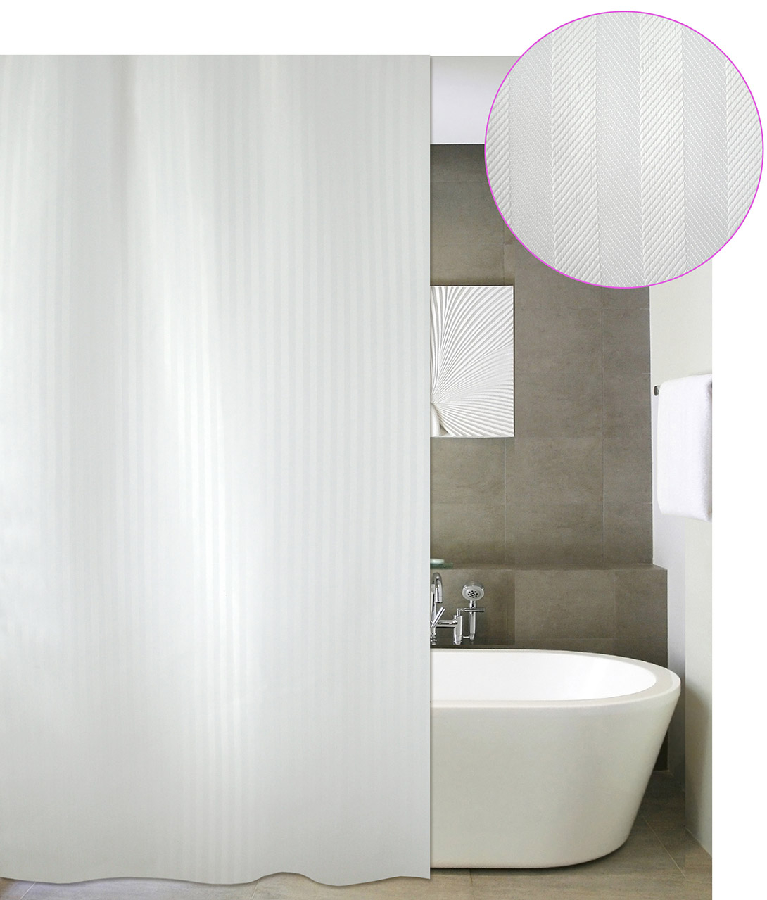 Κουρτίνα Μπάνιου (180×200) San Lorentzo Luxor White