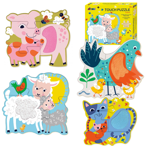 Σετ 4 Ξύλινα Παζλ Avenir Farm