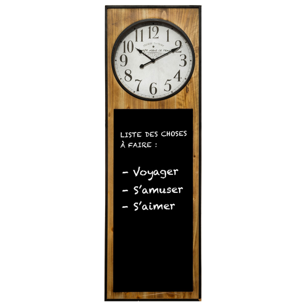Ρολόι Τοίχου Αθόρυβο - Μαυροπίνακας (37x115) A-S 173802