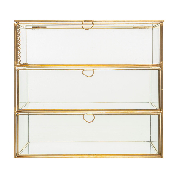 Μπιζουτιέρα Με 2 Συρτάρια (15x12x18) A-S Glass Box 173422