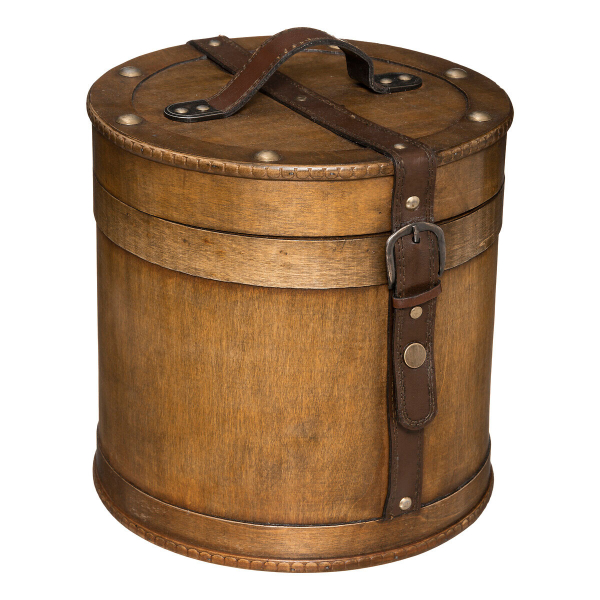 Κουτιά Αποθήκευσης (Σετ 2τμχ) A-S Wooden Round 182352