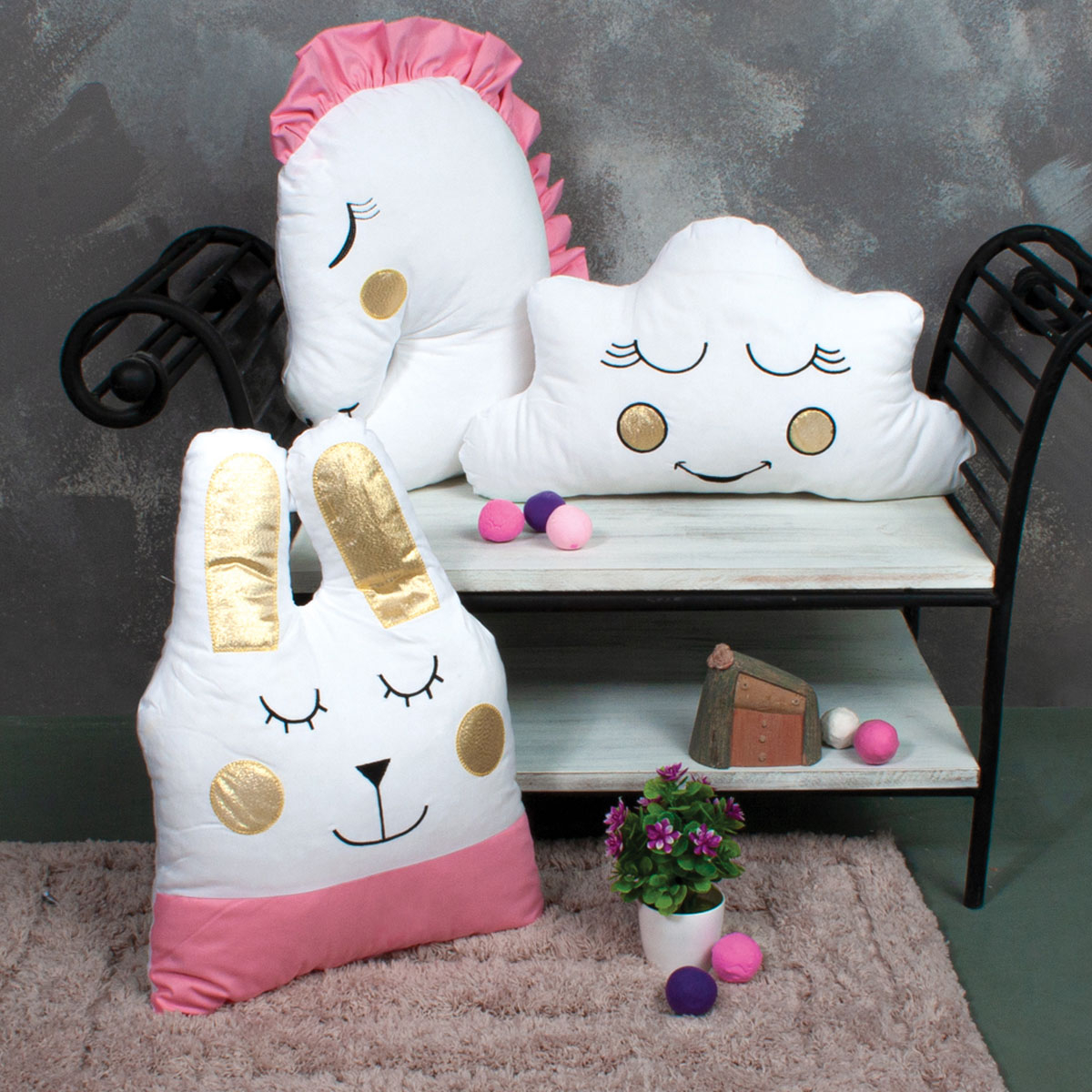 Διακοσμητικά Μαξιλάρια (Σετ 3τμχ) Sb Home Baby Deco Pillows Bunny