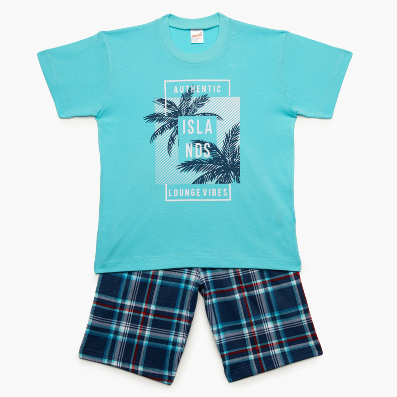 Πιτζάμα Παιδική Καλοκαιρινή Minervakia Islands 61947-153 Τυρκουάζ