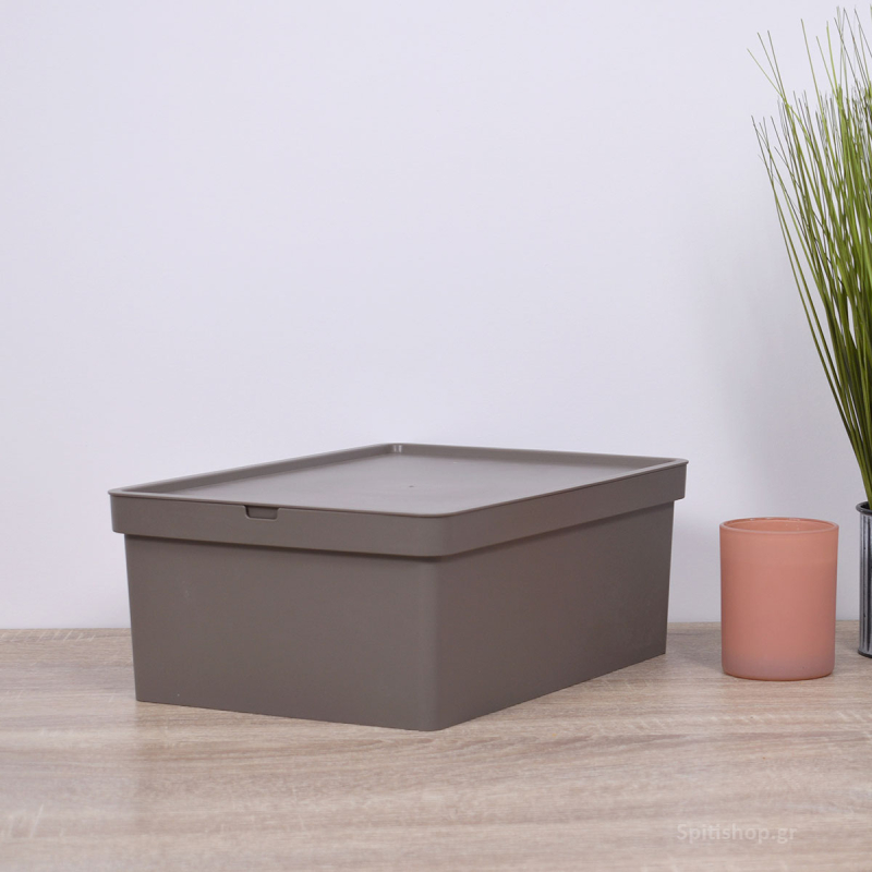 Κουτί Αποθήκευσης (35x25.5x13.5) Viomes Nova 690-26 Γκρι/Καφέ