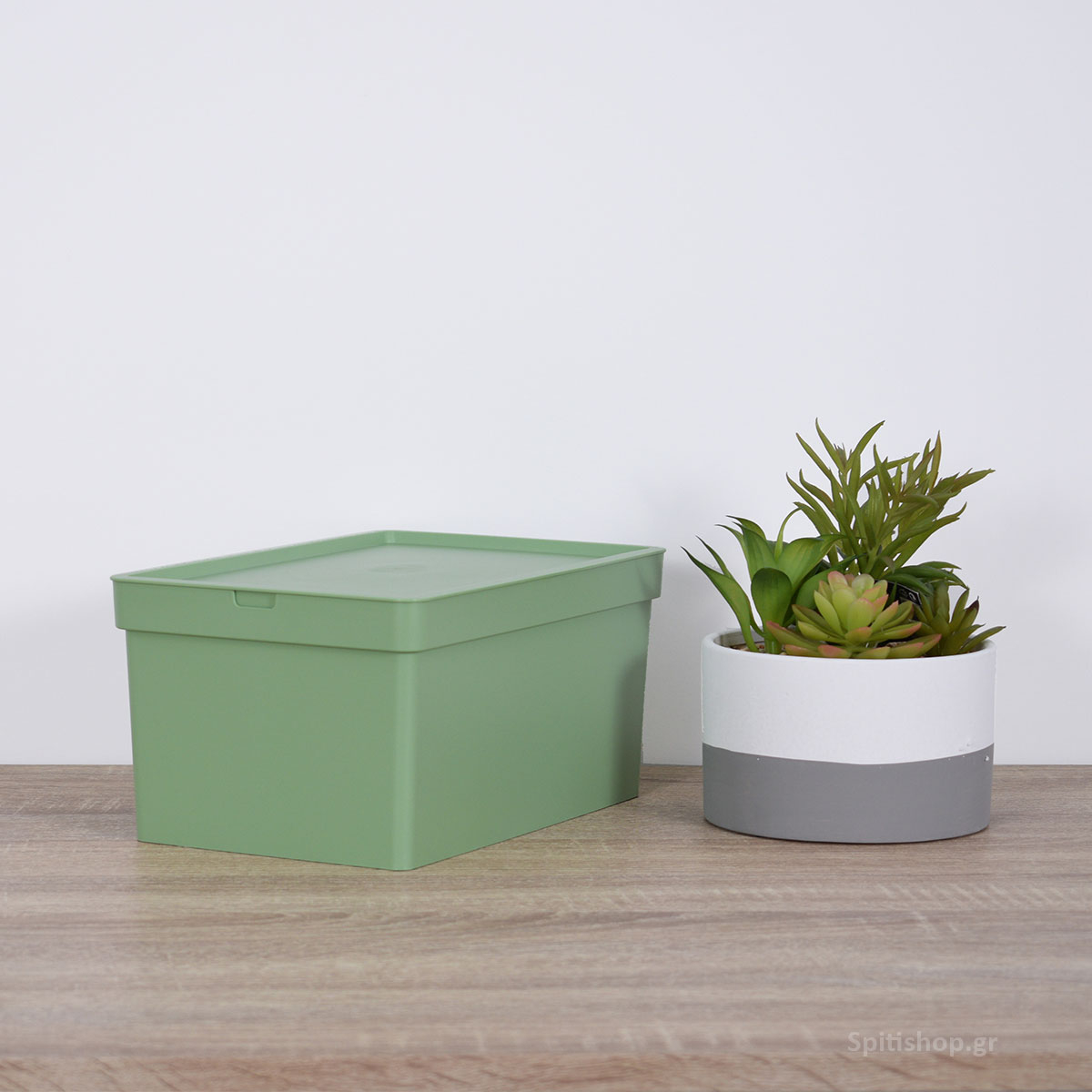 Κουτί Αποθήκευσης (28×18.5×13.5) Viomes Nova 681-27 Πράσινο Ελιάς