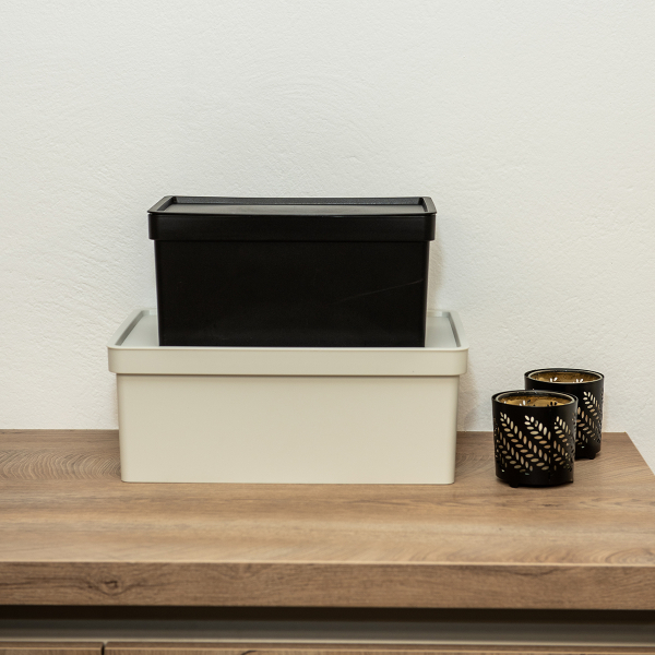 Κουτί Αποθήκευσης (28x18.5x13.5) Viomes Nova 681-50 Γκρι/Μπεζ