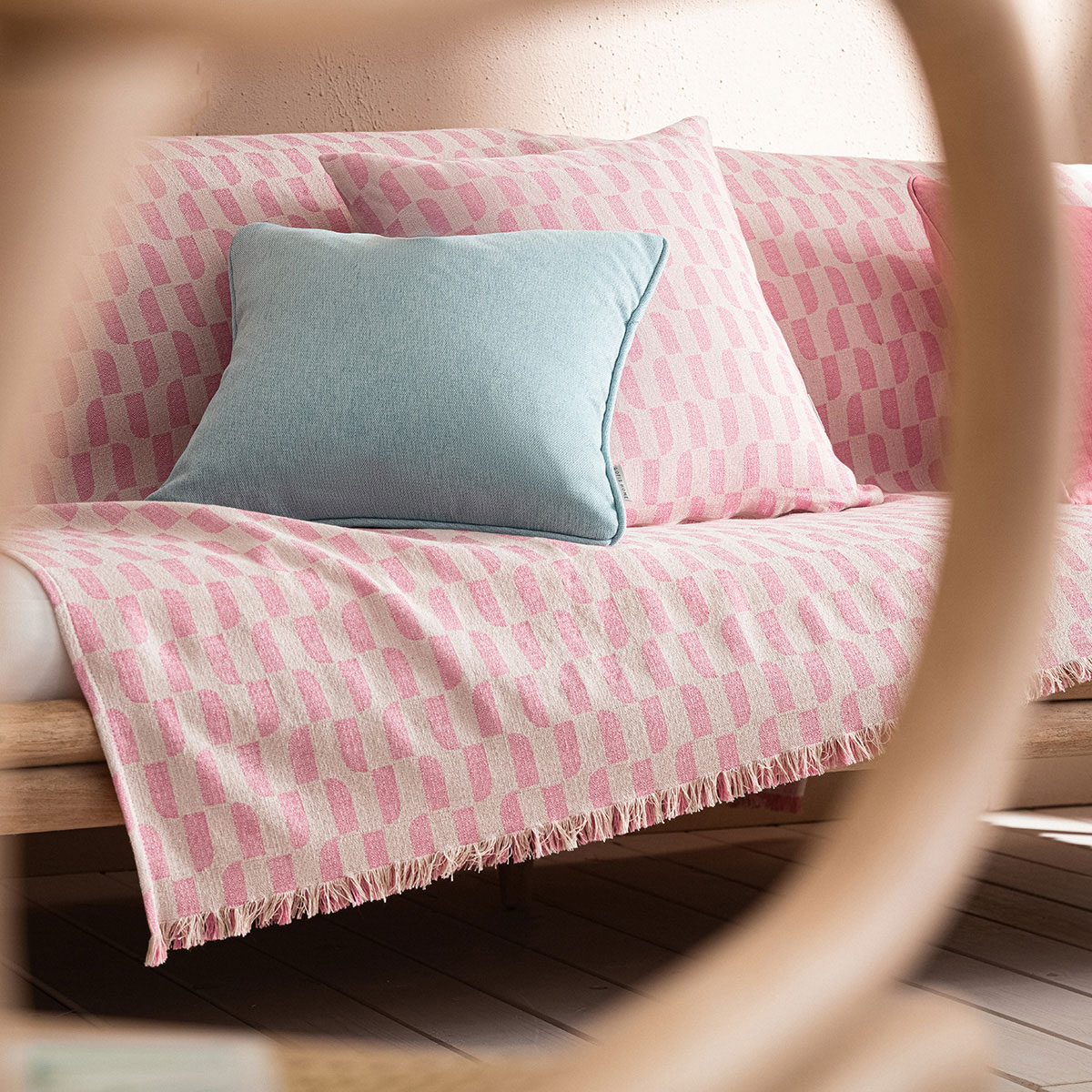 Ριχτάρι Τριθέσιου (180×310) Gofis Home Denise Gum Pink 518/23