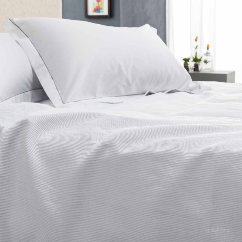 Κουβερτόριο Μονό (170x250) Vesta 1061 White
