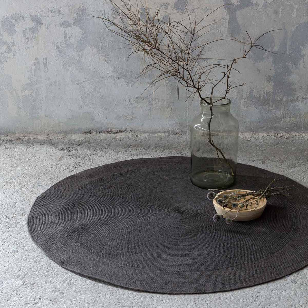 Στρογγυλό Χαλί Καλοκαιρινό (Φ150) Nima Carpets Bergren Grey