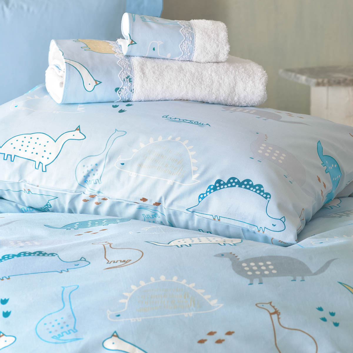 Παπλωματοθήκη Μονή (Σετ 160X250) Rythmos Kids Stomp Home Παιδικά Λευκά Είδη Παπλωματοθήκες Παιδικές Spitishop