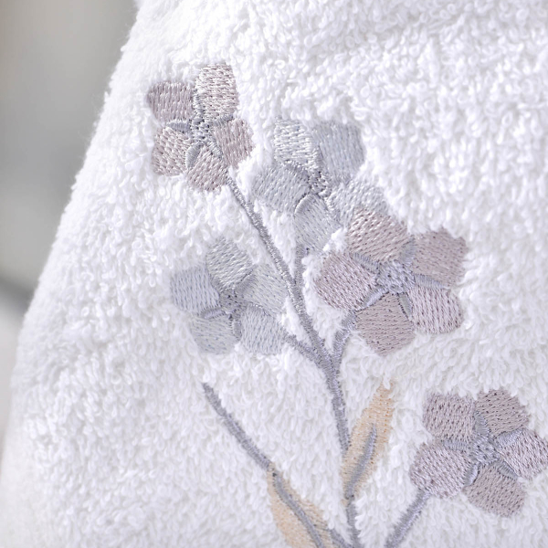 Πετσέτες Μπάνιου (Σετ 3τμχ) Rythmos Jolie White - Grey 470gsm