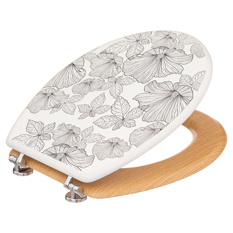 Καπάκι Λεκάνης (42.5x36) F-V Black Flora 174693A