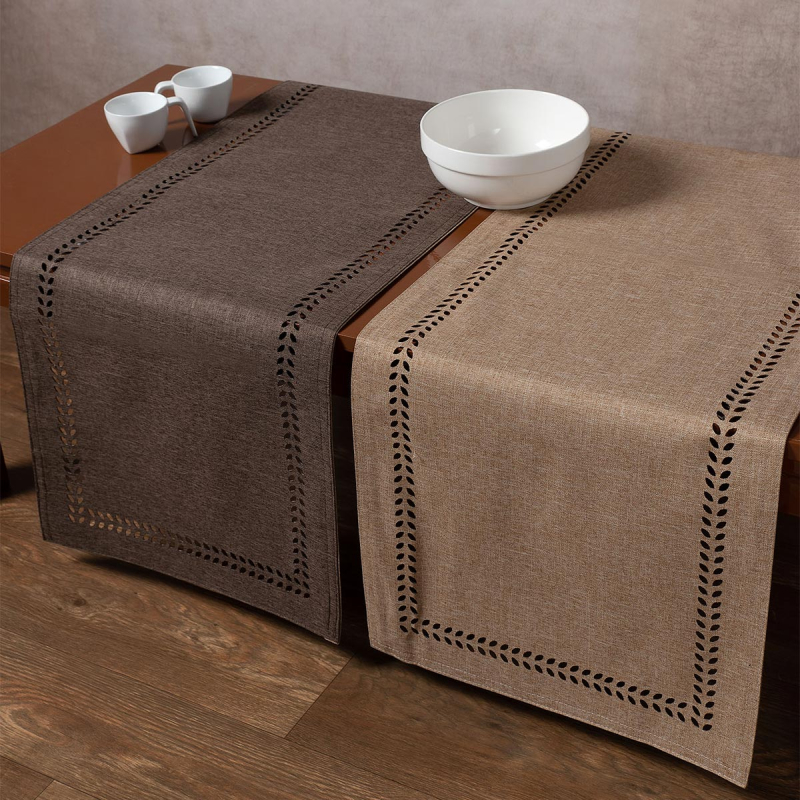 Τραβέρσα 2 Όψεων (40x120) Silk Fashion BG18 Brown/Sand