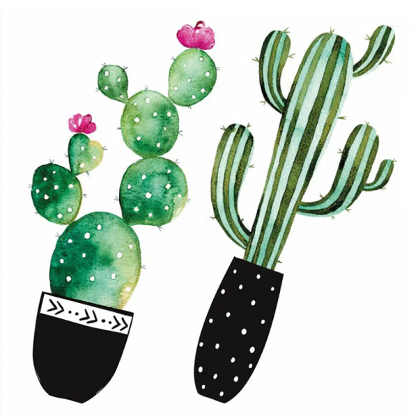 Αυτοκόλλητα Τοίχου Ango Watercolour Cactus 54114
