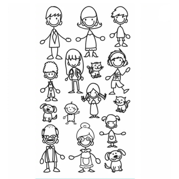 Αυτοκόλλητο Σήμα Αυτοκινήτου Ango Family 59001