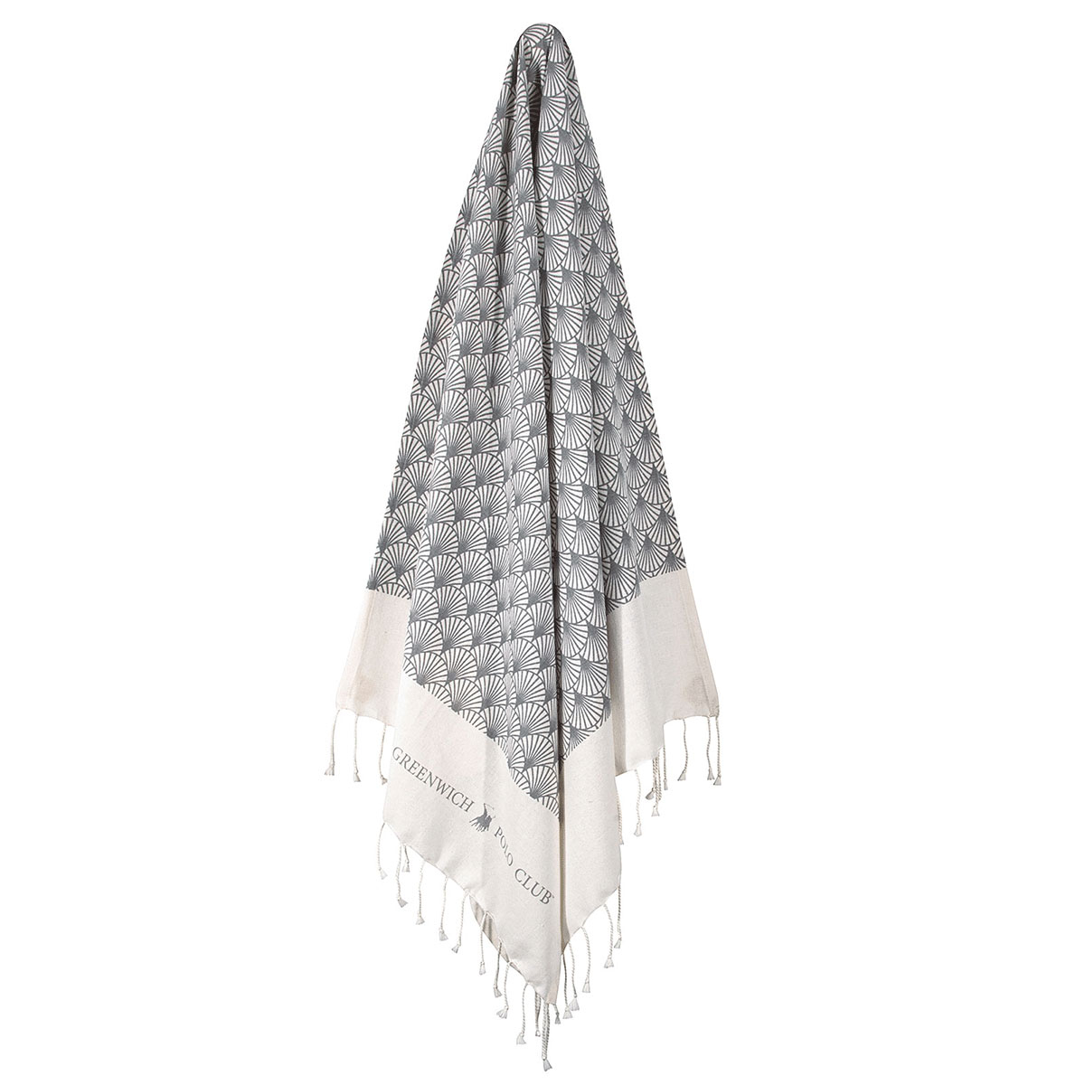 Παρεό (80X180) Greenwich Polo Club 3667 Grey White Home Θαλάσσης Spitishop