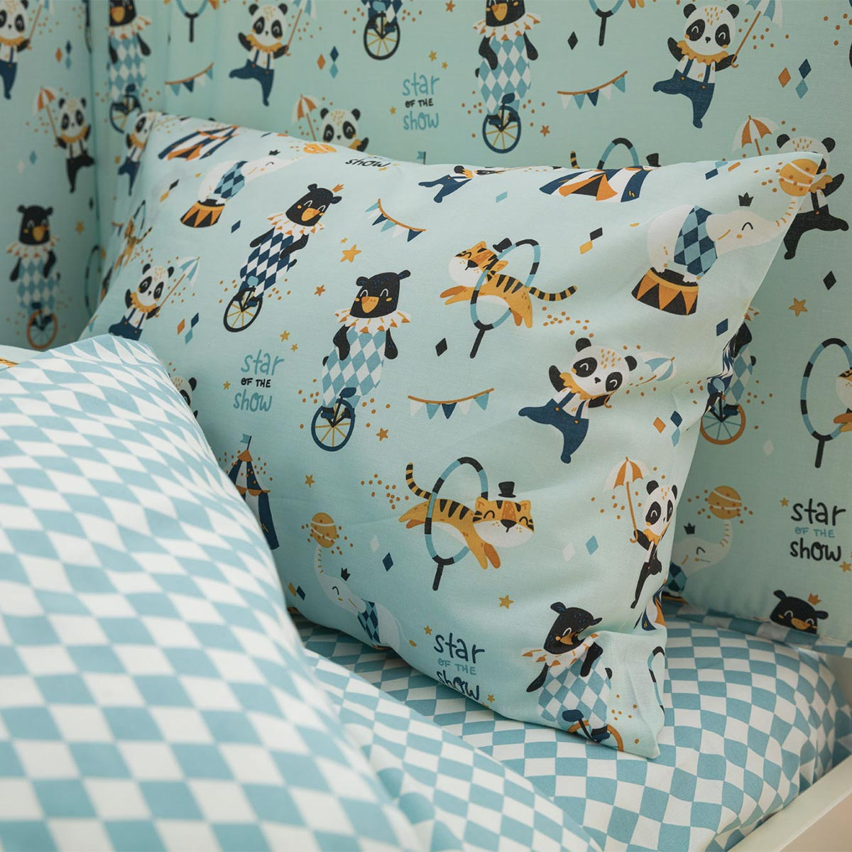 Παπλωματοθήκη Κούνιας (Σετ 120X160) Vesta Kids Circus Home Βρεφικά Προίκα Μωρού Παπλωματοθήκες Βρεφικές Spitishop