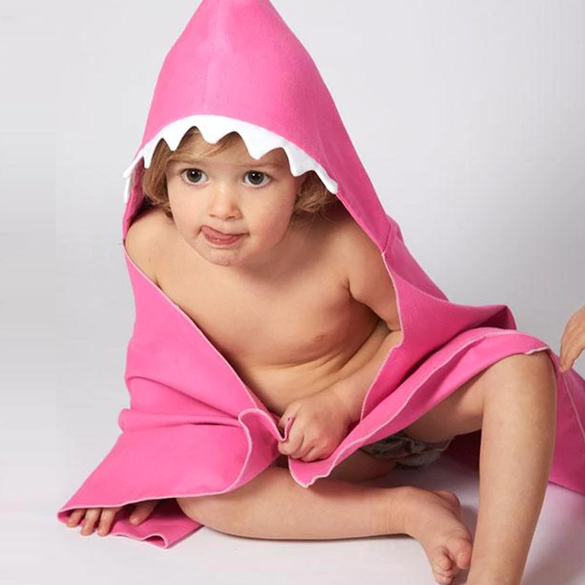 Παιδικό Πόντσο Little Champions Pink Shark 4-7 Ετών 4-7 Ετών