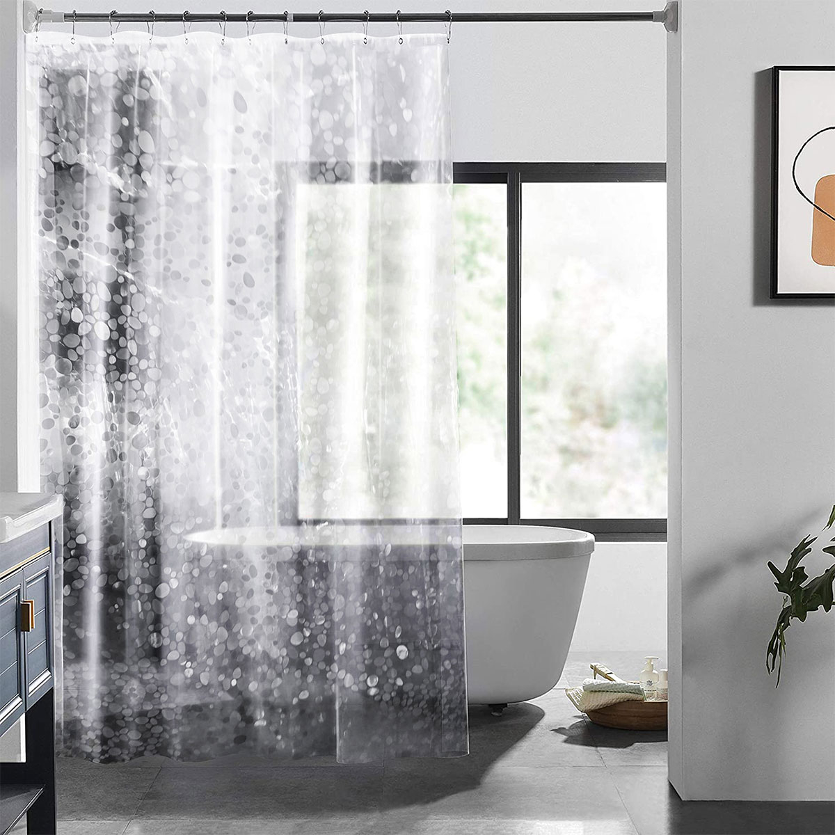 Κουρτίνα Μπάνιου Πλαστική (180×180) Estia Rain 02-6846