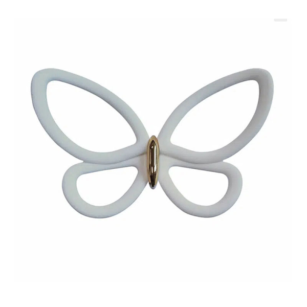 Αυτοκόλλητα Τοίχου Ango White Metal Butterflies 3D 24006