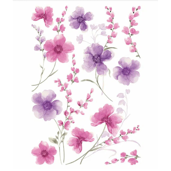 Αυτοκόλλητα Τοίχου Ango Purple Flowers 44231