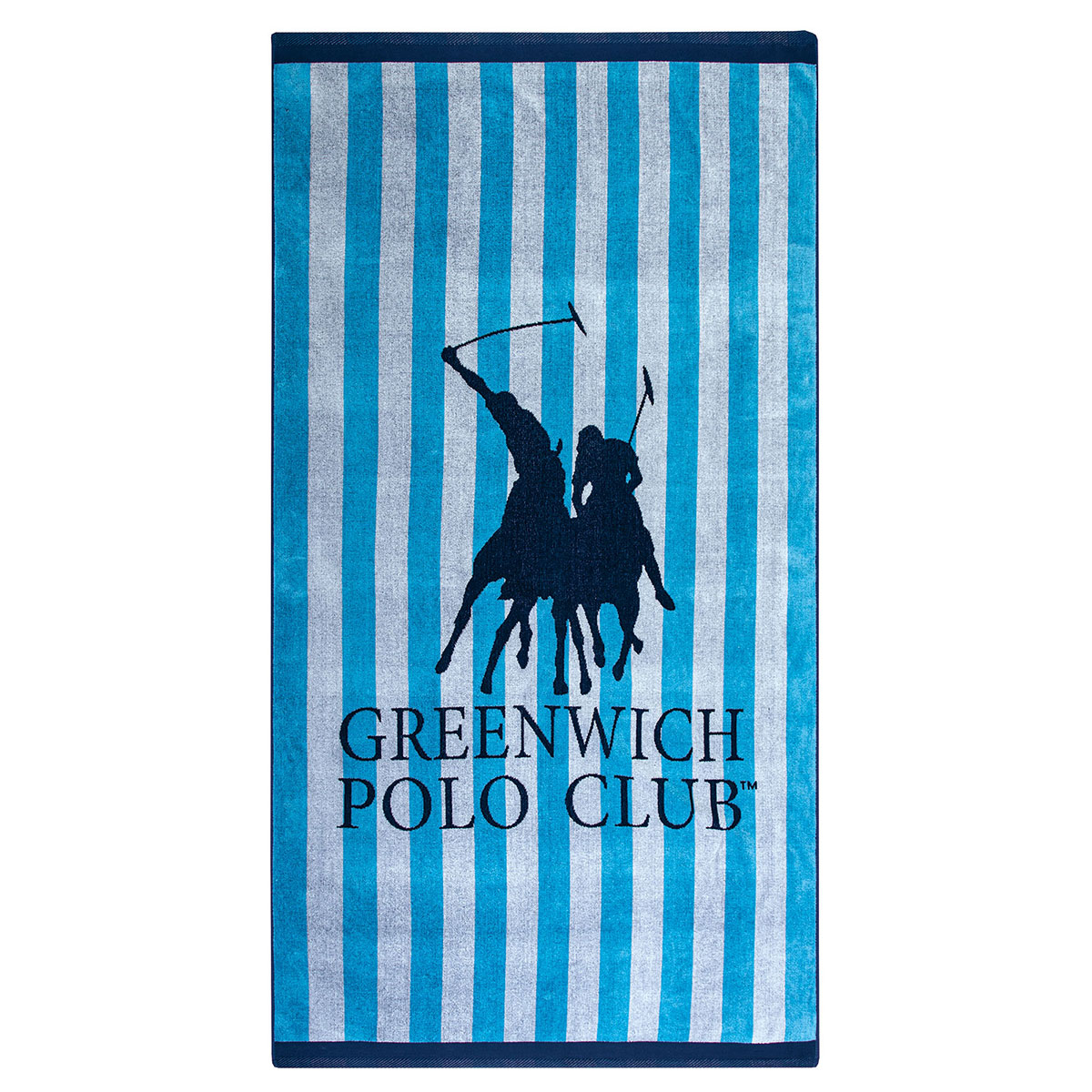 Πετσέτα Θαλάσσης (90×180) Greenwich Polo Club 3628 Ciel/Grey
