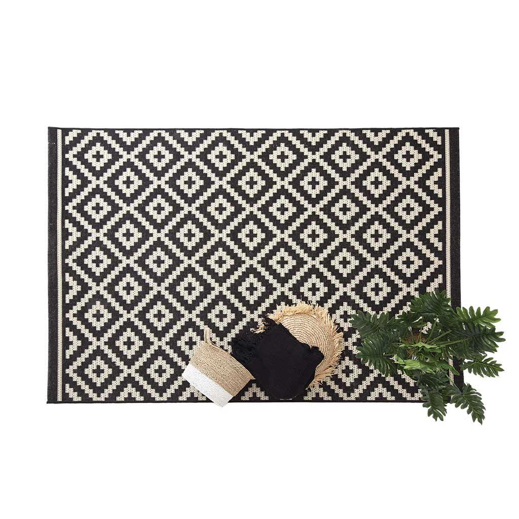 Χαλί Καλοκαιρινό (140X200) Royal Carpet Flox 721K Black Home Χαλιά Σαλονιού Spitishop