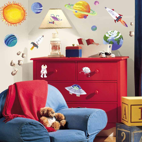 Παιδικά Αυτοκόλλητα Τοίχου RoomMates Διάστημα RΜΚ1316