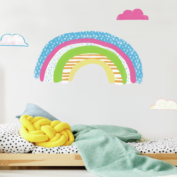 Παιδικό Αυτοκόλλητο Τοίχου RoomMates Ουράνιο Τόξο Και Σύννεφα RΜΚ4071