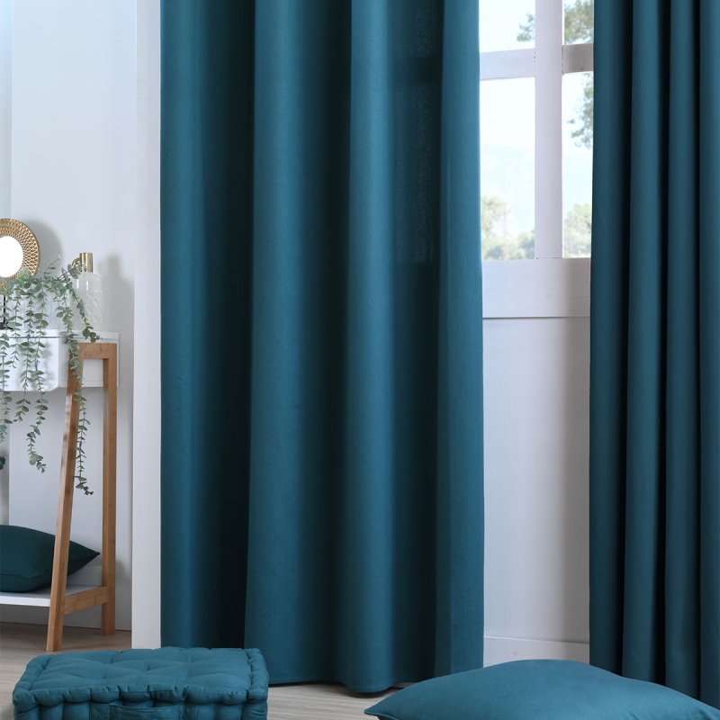 Κουρτίνα (140x260) Με Τρουκς S-F Oxford Emeraude R6B990007